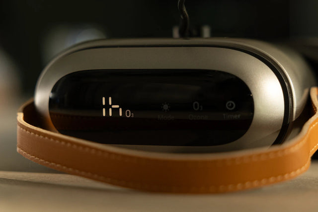 Close-up of the Ultra Grey display and touch controls